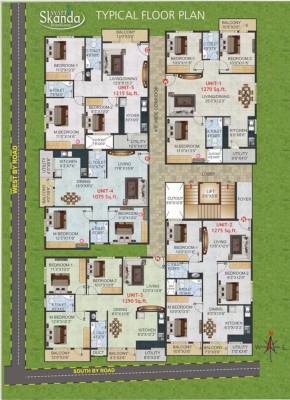  ashraya Ashraya Typical Floor Cluster Plan