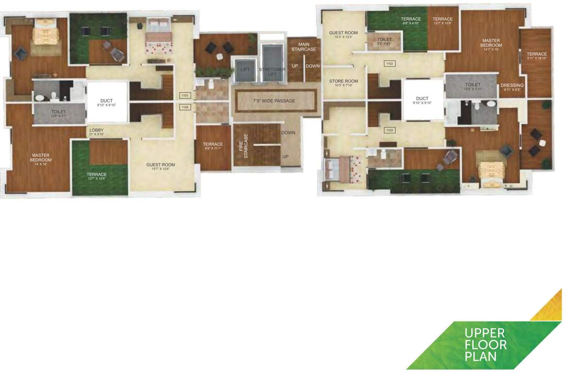  skylark residences Skylark Residences Upper Penthouse Cluster Plan For 11th Floor