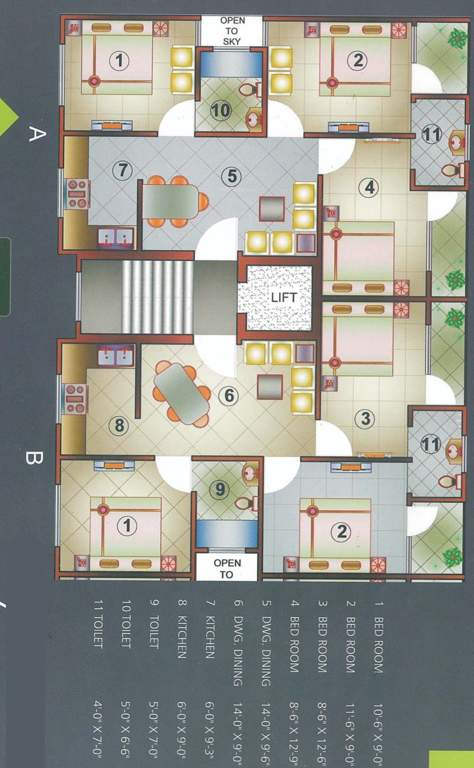 kp apartment ii KP Apartment II Typical Cluster Plan