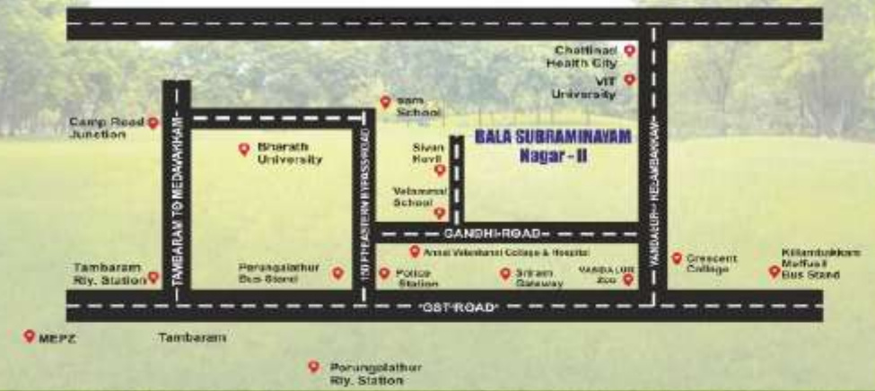  balasubramaniyam nagar phase 2 Location Plan