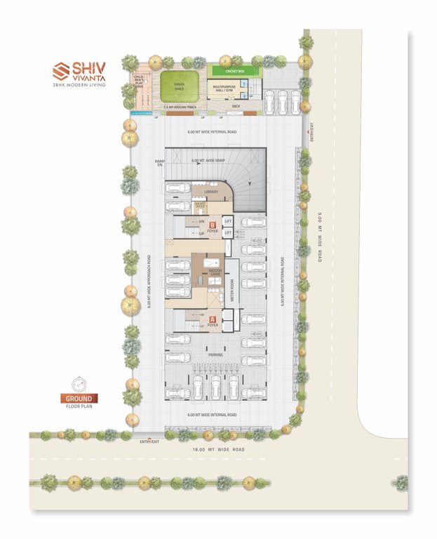  shiv vivanta Block A Cluster Plan for ground Floor