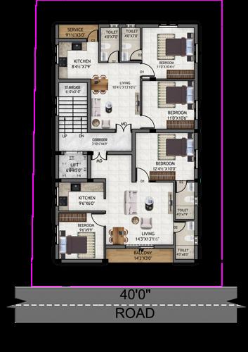  vamsi-apartment Sai Vamsi Apartment Cluster Plan