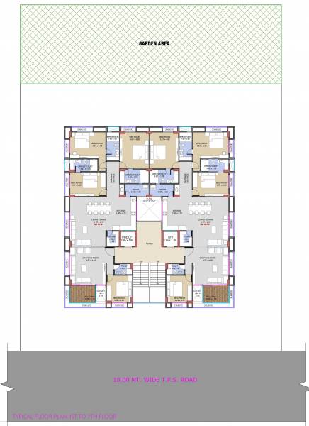  vrundavan-14 Vrundavan 14 Cluster Plan from 1st to 7th Floor