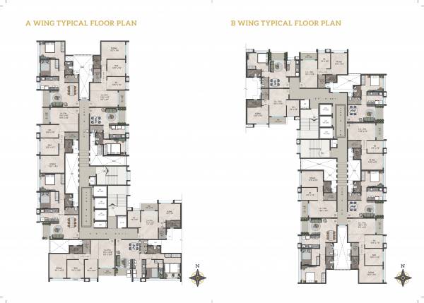  siddhivinayak-sankalp Wing A & B Cluster Plan for Typical Floor