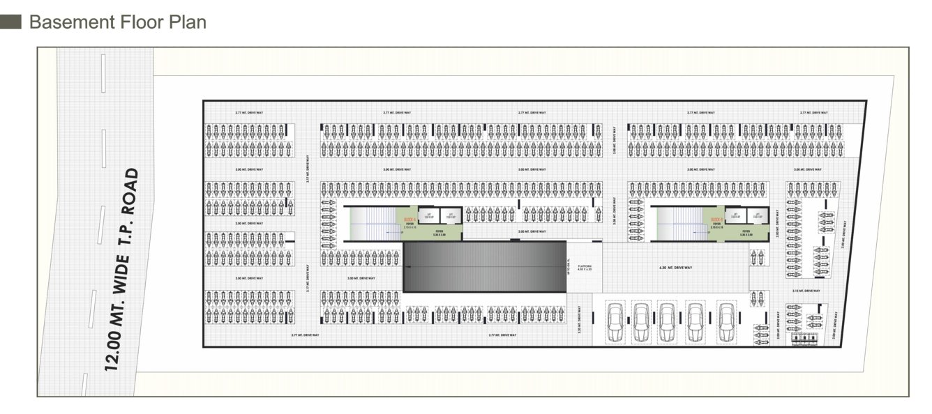  balaji residency Block A And B Cluster Plan for Basement Floor