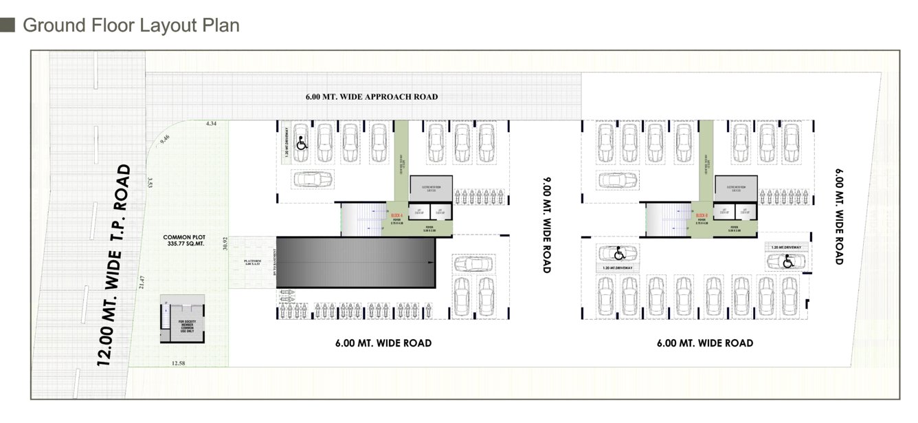  balaji residency Block A And B Cluster Plan for ground Floor