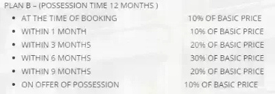 homes Construction Linked Payment (CLP) Payment Plan