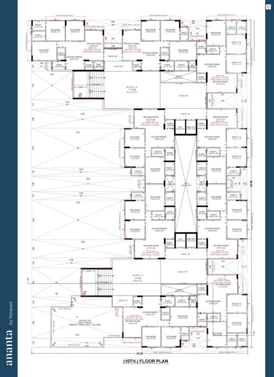  ananta Block A And Block B Cluster Plan for 10th Floor