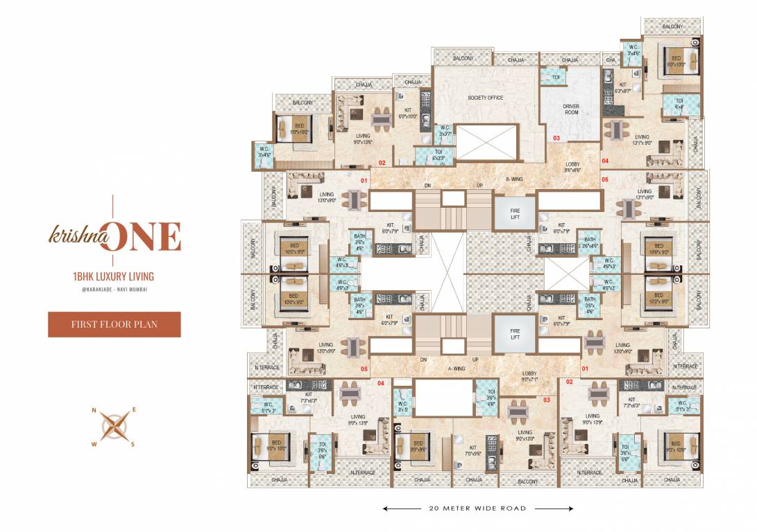  krishna one Krishna One A Wing Cluster Plan