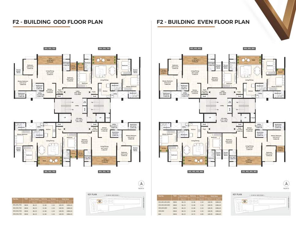  gagan adira phase 2 Building F2 Cluster Plan for Even and Odd Floor