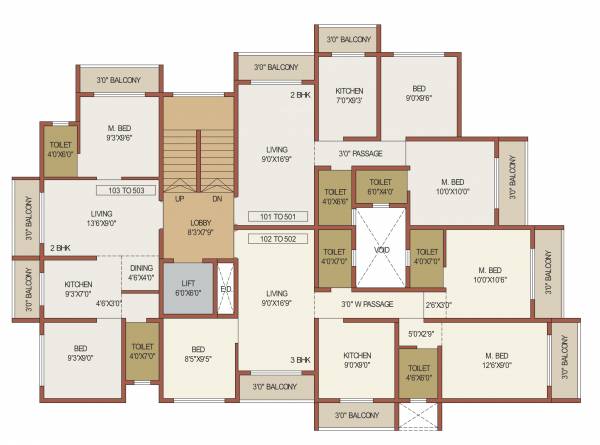  sai-varsha Building - 2 Cluster Plan