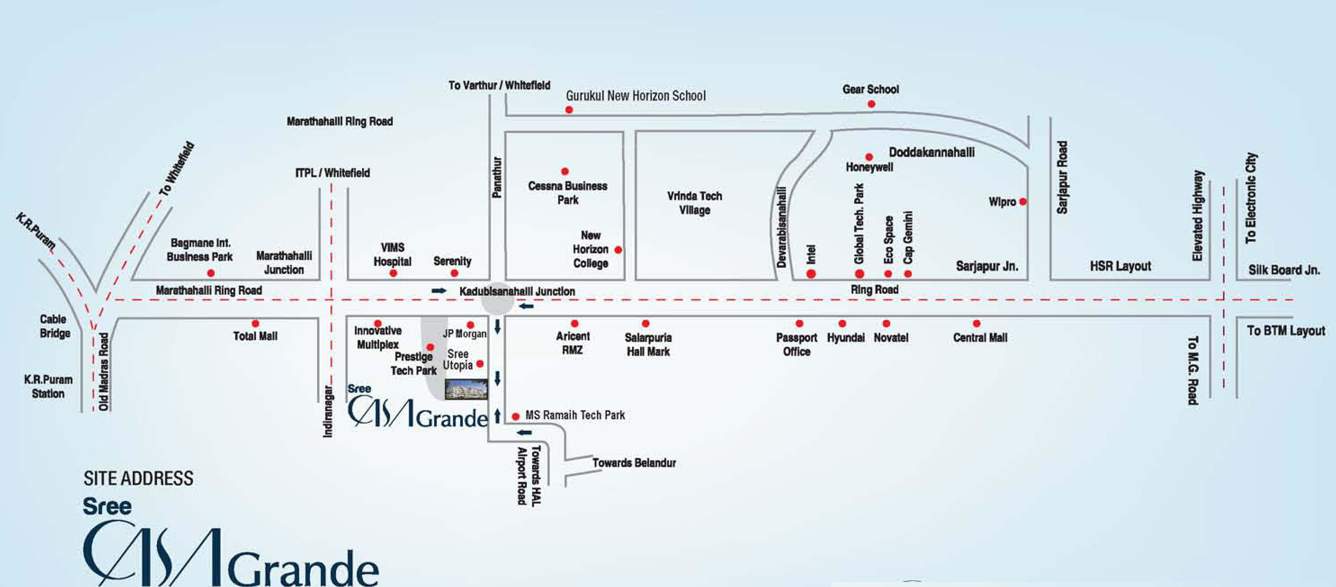  casa grande sarjapur Location Plan