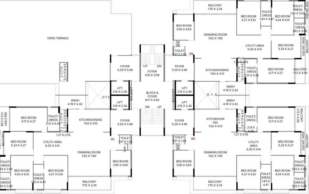  the white house The White House Cluster Plan For 11th Floor