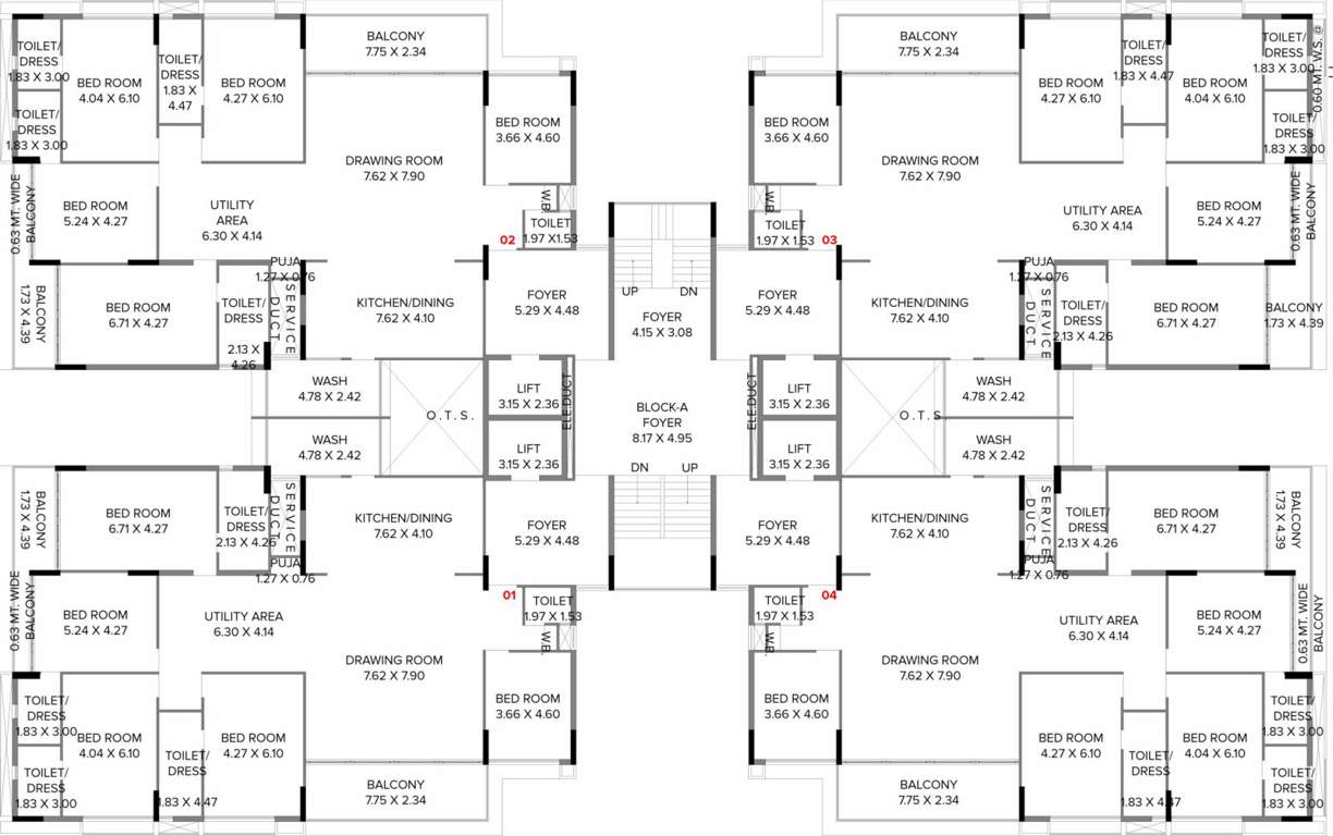  the white house The White House Cluster Plan From 1st To 10th Floor