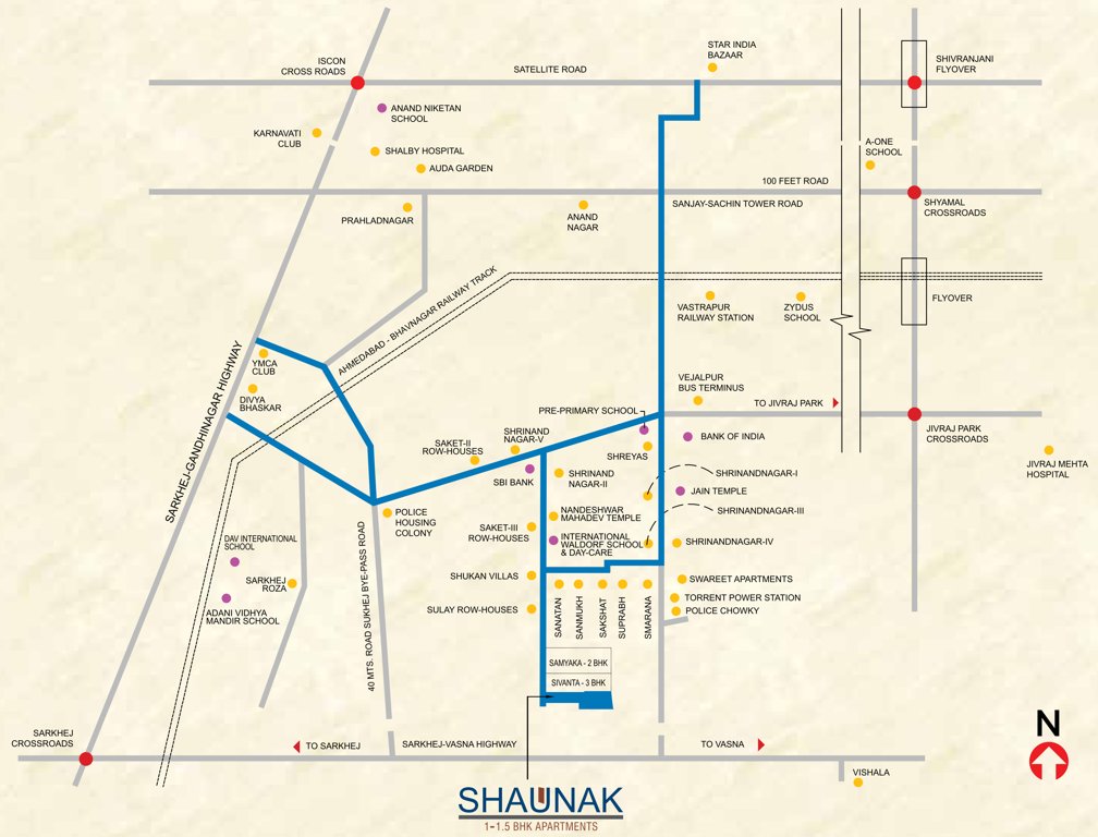  shaunak apartments Location Plan