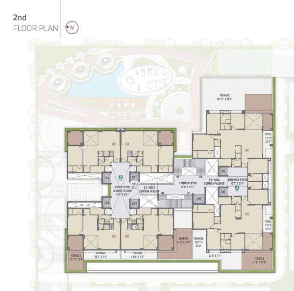  the-18th-storey Block A And B Cluster Plan for 2nd Floor