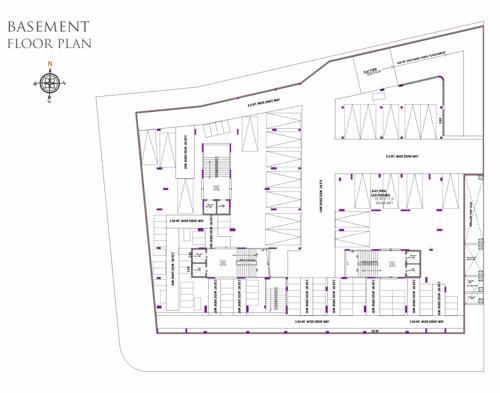  shivanta-heights Block A, B And C Cluster Plan for Basement Floor