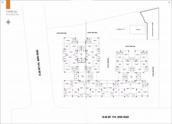  shivanta-heights Block A, B And C Cluster Plan for Typical Floor