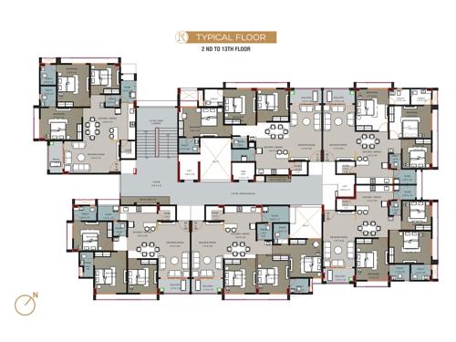  rujuvalika-arise Rujuvalika Arise Cluster Plan from 2nd to 13th Floor