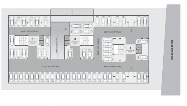  satyam-elegance Block A, B And C Cluster Plan for Basement Floor