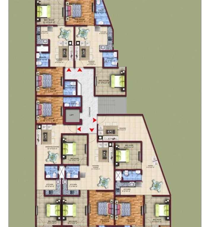 builder vista Tower 1 Cluster Plan