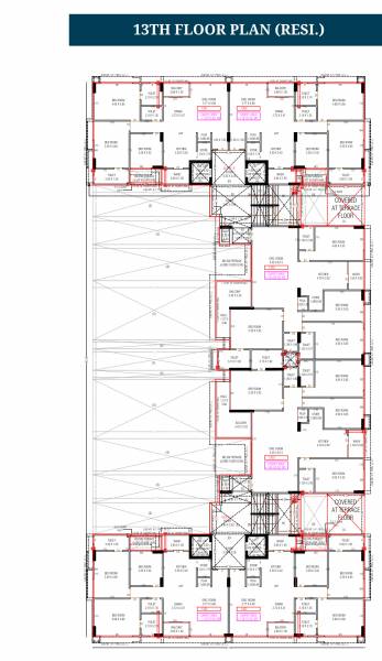  skyline Block A And B Cluster Plan for 13th Floor