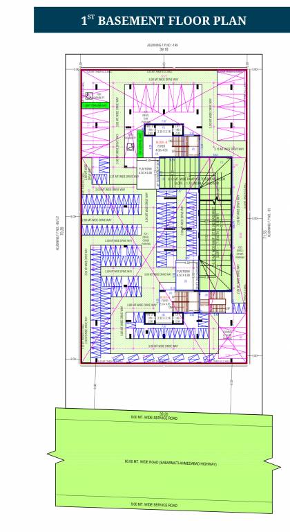  skyline Block A And B Cluster Plan for Basement 1 Floor