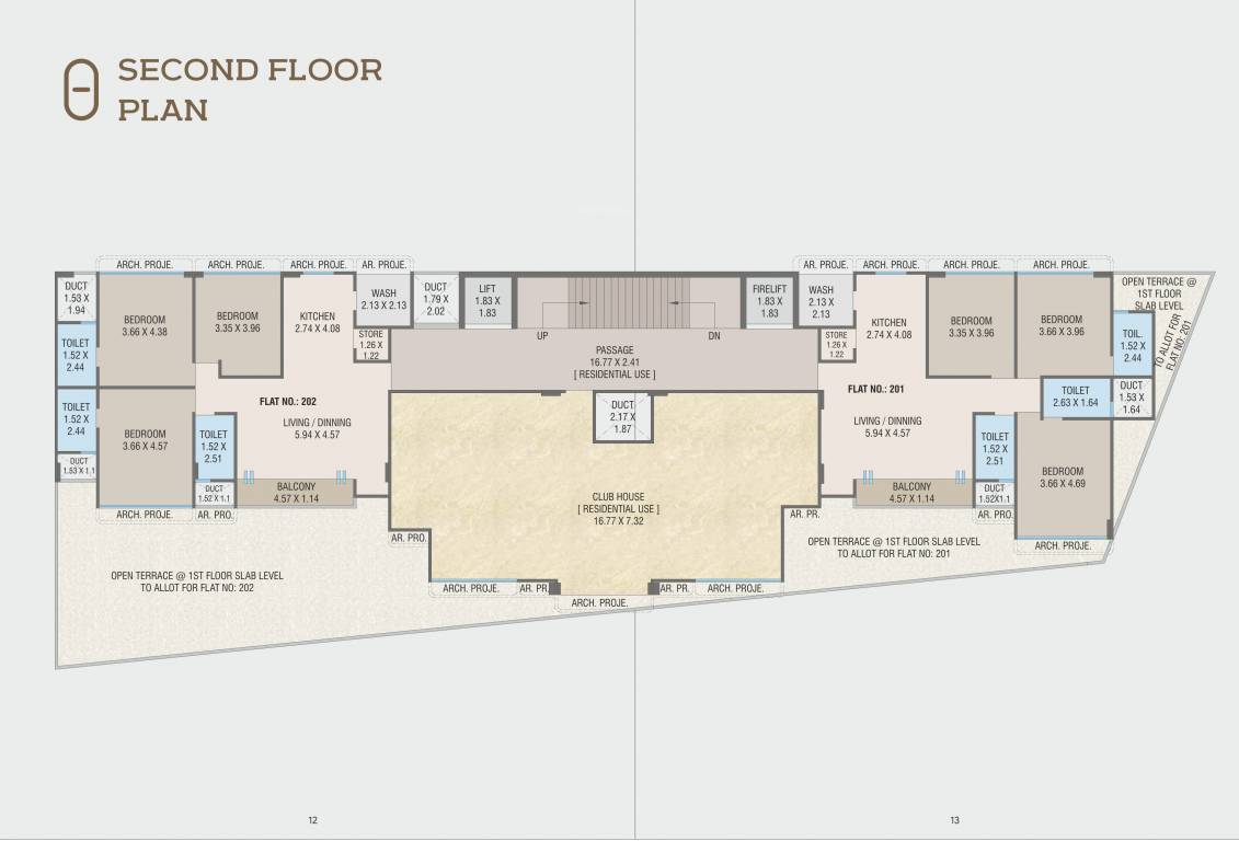  aarna one Aarna One Cluster Plan for 2nd Floor