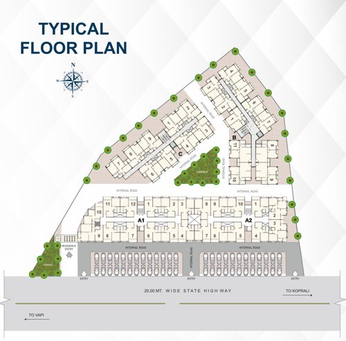  serenity Block B  And Block C Cluster Plan from 1st to 4th Floor