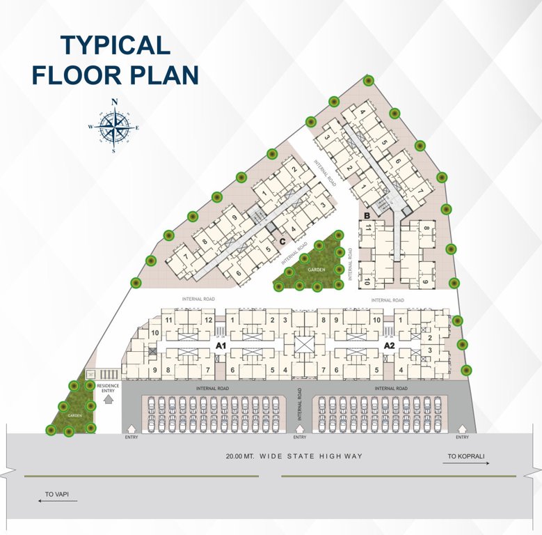  serenity Block B  And Block C Cluster Plan from 1st to 4th Floor