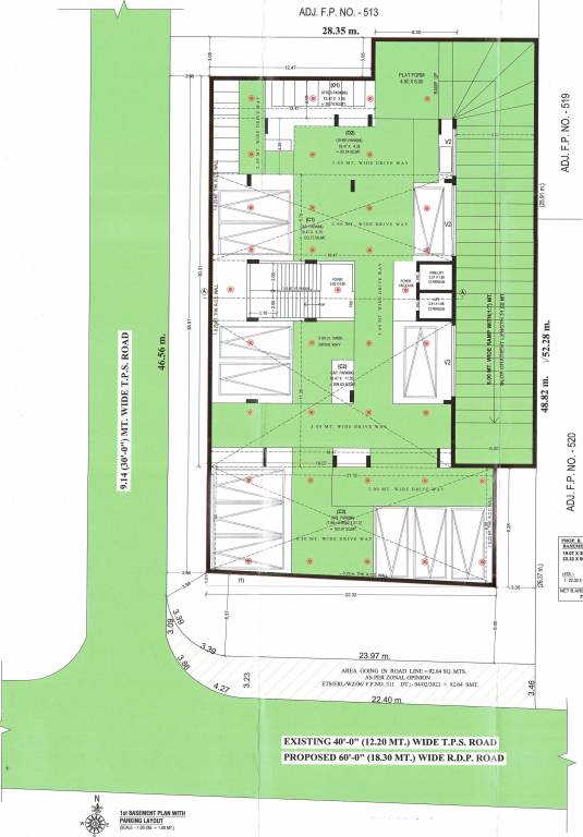  vasant enclave Vasant Enclave Cluster Plan for basement 1 Floor