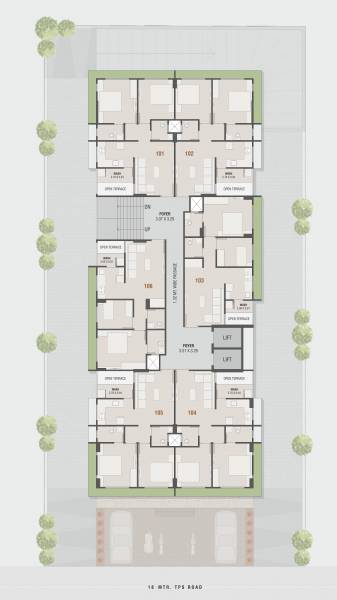  greens Greens Cluster Plan for 1st Floor