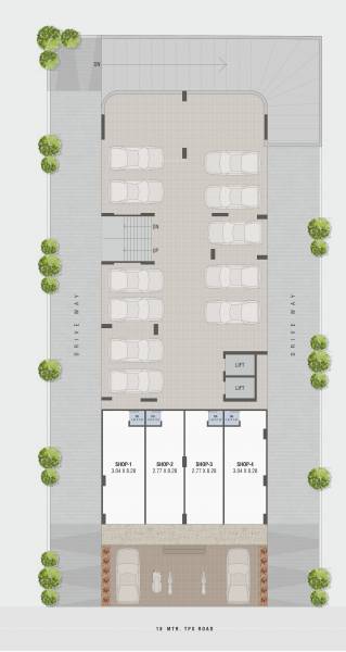  greens Greens Cluster Plan for ground Floor