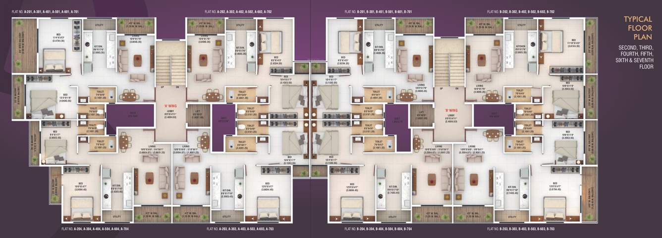  bhoomi imperia Bhoomi Imperia Cluster Plan from 2nd to 7th Floor