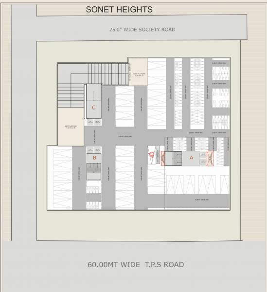  sonet-heights Block A,B,C Cluster Plan For Basement One