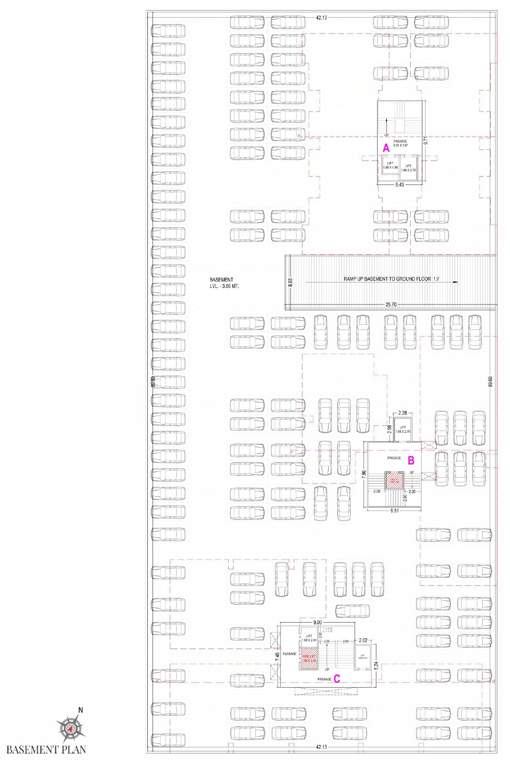 veer arista Building A , Building B, Building C Basement Cluster Plan
