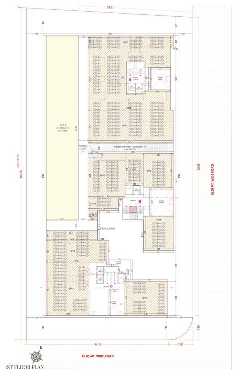 veer arista Building A, Building B, Building C Cluster Plan for 1st Floor