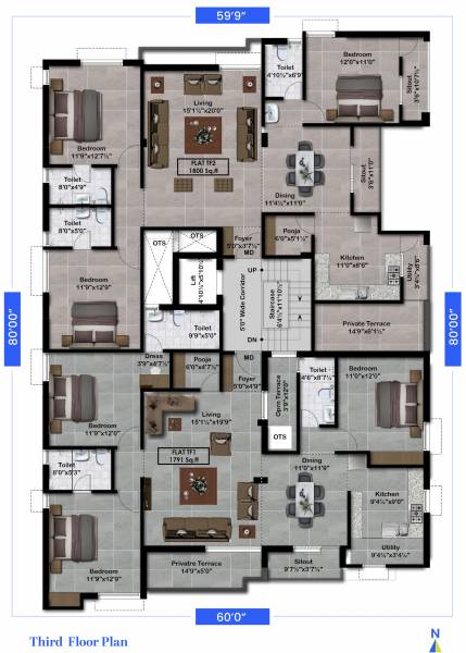  sai-swaraj Sai Swaraj 3rd Floor Cluster Plan