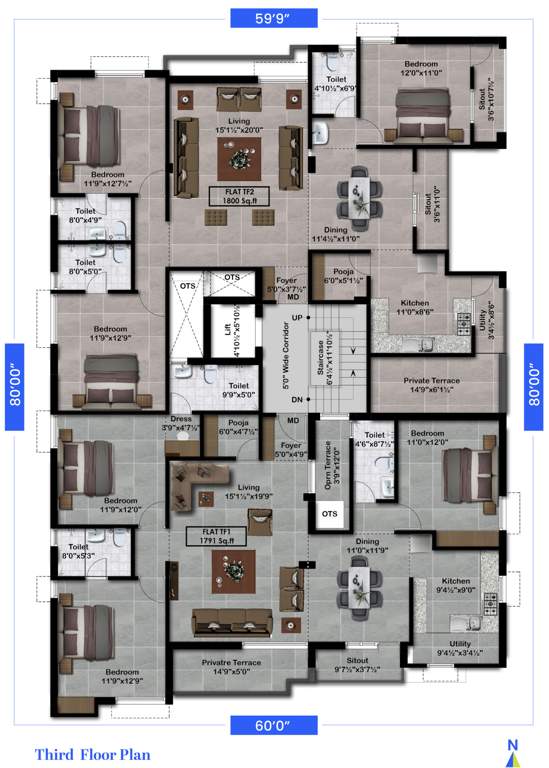  sai swaraj Sai Swaraj 3rd Floor Cluster Plan