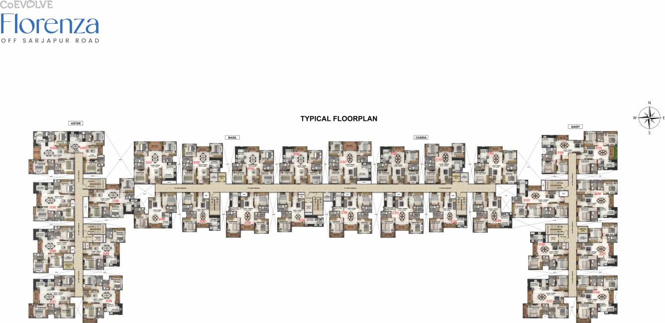  florenza Tower A to D Cluster Plan for Typical Floor