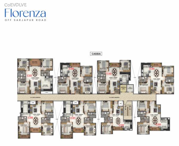  florenza Tower C Cluster Plan for Typical Floor