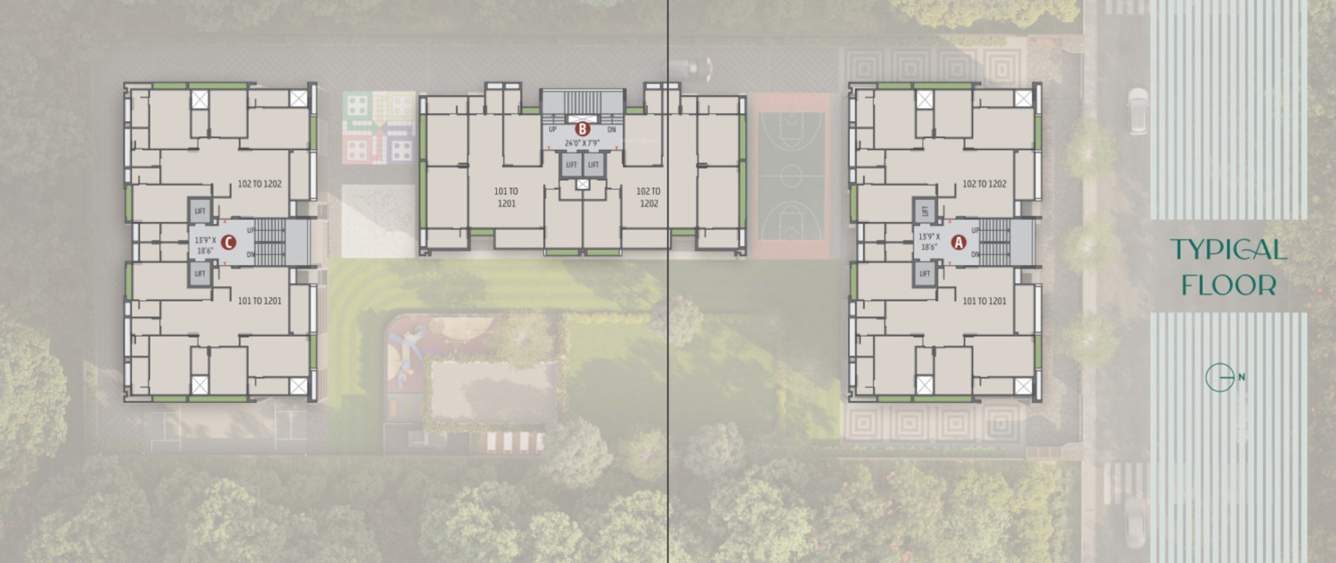  eliseo ii Block A, B, C Cluster Plan From 1st To 12th Floor