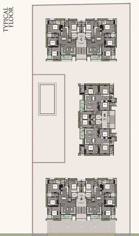  eliseo ii Block A , Block B And Block C  Cluster Plan from 2nd to 12th Floor