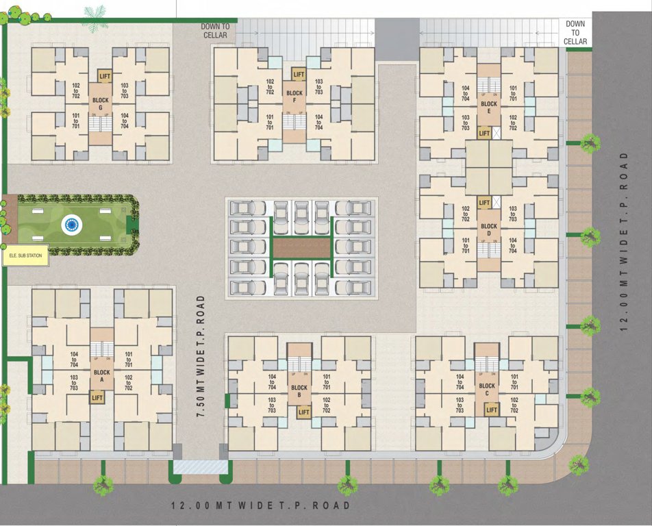  jalaram vatika Block A,B,C,D,E,F,G Cluster Plan For Cluster Plan