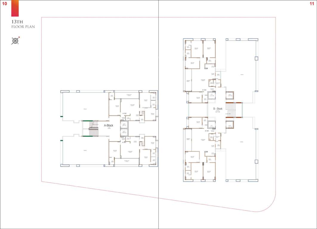  samved amara Block A And B Cluster Plan for 13th Floor
