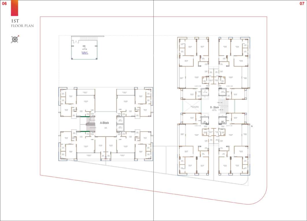  samved amara Block A And B Cluster Plan for 1st Floor