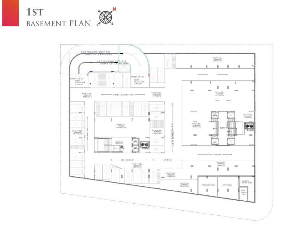  samved amara Block A And B Cluster Plan for basement 1 Floor