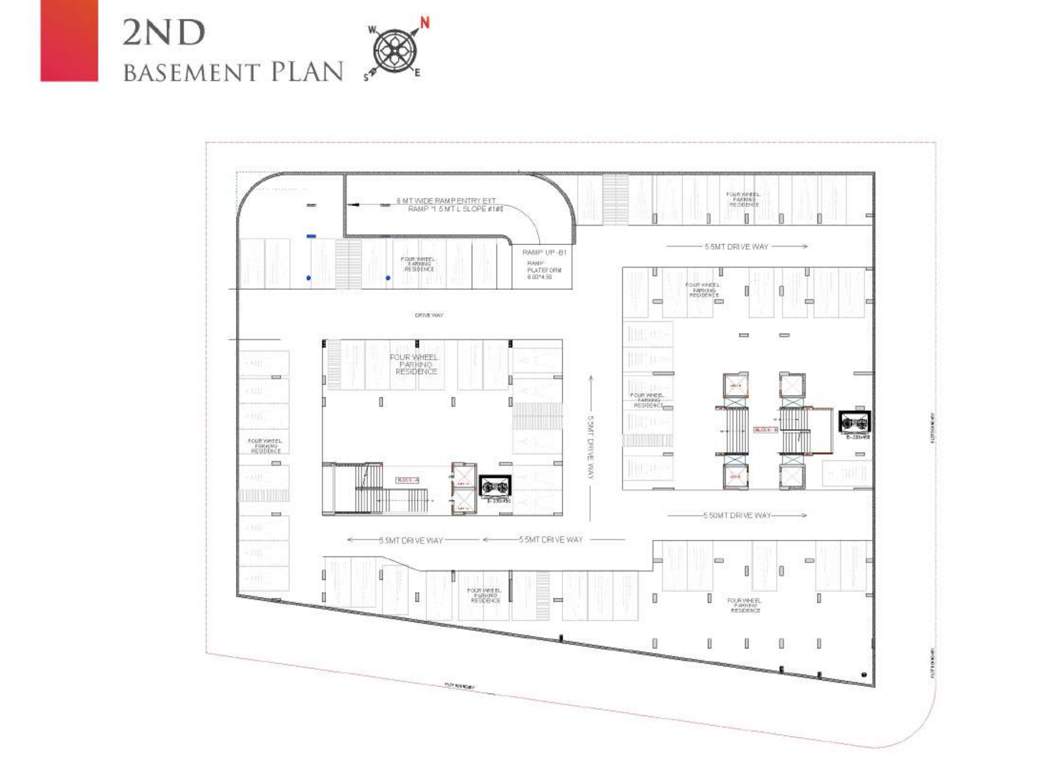  samved amara Block A And B Cluster Plan for basement 2 Floor