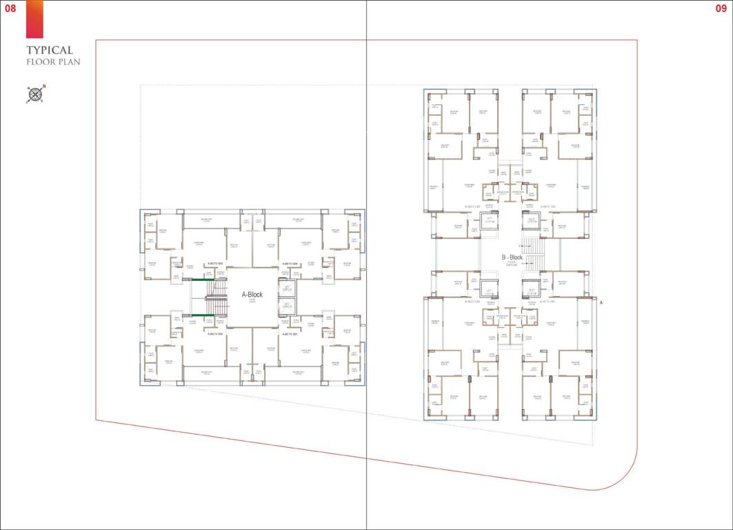  samved amara Block A And B Cluster Plan from 1st to 12th Floor