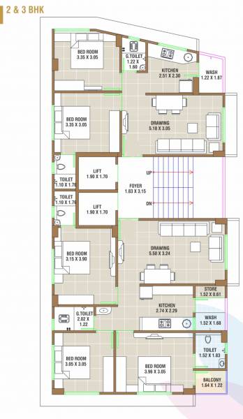  pooja-residency Shiv Pooja Residency Typical Cluster Plan